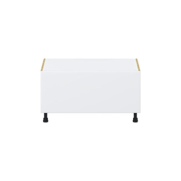 Lily Bright White  Slab Assembled Base Window Seat  Cabinet (36 in. W x 19.5 in. H x 24 in. D)