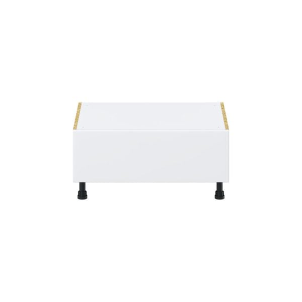 Lily Bright White  Slab Assembled Base Window Seat  Cabinet (30 in. W x 14.5 in. H x 24 in. D)