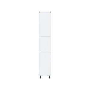 Lily Bright White  Slab Assembled Pantry  Cabinet with 4 Shelves (15 in. W x 84.5 in. H x 24 in. D)