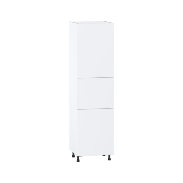 Lily Bright White  Slab Assembled Pantry  Cabinet with 5 Shelves (24 in. W x 89.5 in. H x 24 in. D)