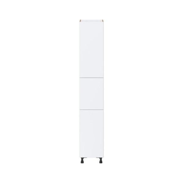 Lily Bright White  Slab Assembled Pantry  Cabinet with 5 Shelves (15 in. W x 89.5 in. H x 24 in. D)