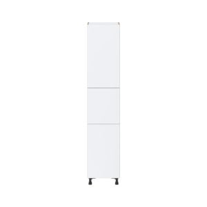 Lily Bright White  Slab Assembled Pantry  Cabinet with 5 Shelves (18 in. W x 89.5 in. H x 24 in. D)