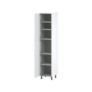 Lily Bright White  Slab Assembled Pantry  Cabinet with 5 Shelves (18 in. W x 89.5 in. H x 24 in. D)