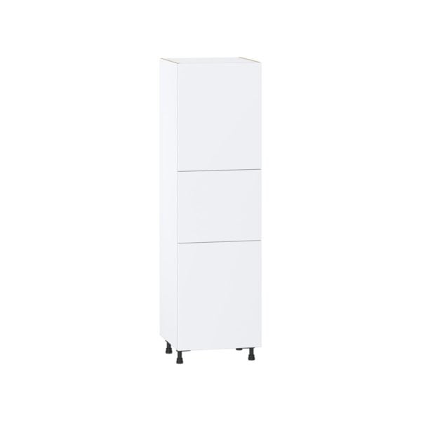 Lily Bright White  Slab Assembled Pantry  Cabinet with 4 Shelves (24 in. W x 84.5 in. H x 24 in. D)