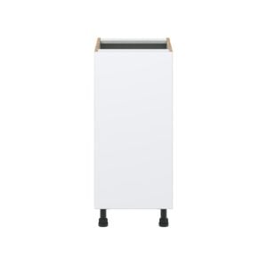 Lily Bright White  Slab Assembled Base Cabinet with a Full High Door and 3 Inner Drawers (15 in. W x 34.5 in. H x 24 in. D)