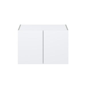 Lily Bright White  Slab Assembled Deep Wall Bridge Cabinet (30 in. W x 20 in. H x 24 in. D)