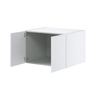 Lily Bright White  Slab Assembled Deep Wall Bridge Cabinet (30 in. W x 20 in. H x 24 in. D)