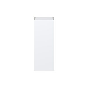 Lily Bright White  Slab Assembled Wall  Cabinet With Full High Door (12 in. W x 30 in. H x 14 in. D)