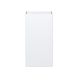 Lily Bright White  Slab Assembled Wall  Cabinet with Full High Door (18 in. W x 35 in. H x 14 in. D)