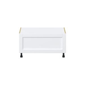 Dahlia Bright White  Shaker Assembled Base Window Seat  Cabinet (36 in. W x 19.5 in. H x 24 in. D)