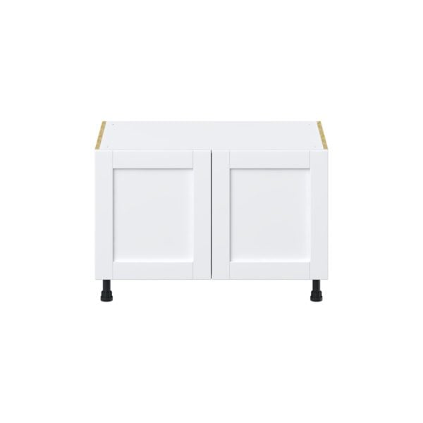 Dahlia Bright White  Shaker Assembled Apron Front Sink Base Cabinet (36 in. W x 24.50 in. H x 24 in. D)