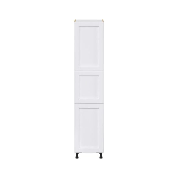 Dahlia Bright White  Shaker Assembled Pantry  Cabinet with 4 Shelves (18 in. W x 84.5 in. H x 24 in. D)