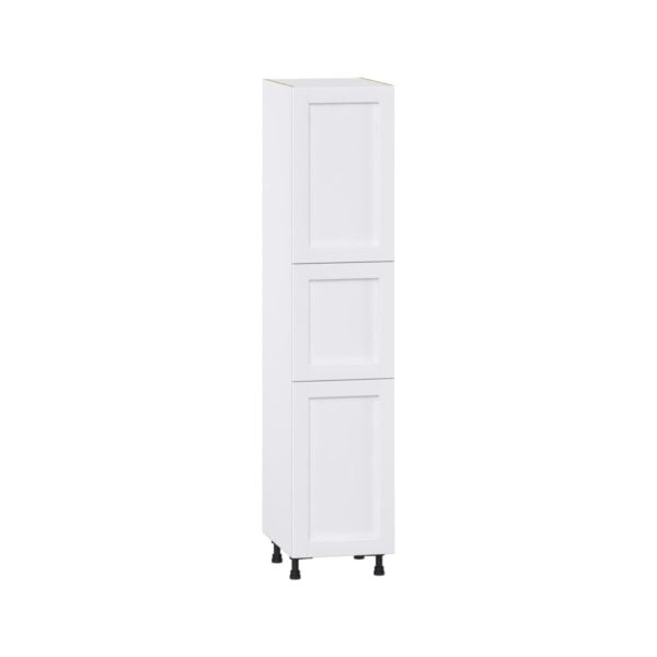 Dahlia Bright White  Shaker Assembled Pantry  Cabinet with 4 Shelves (18 in. W x 84.5 in. H x 24 in. D)