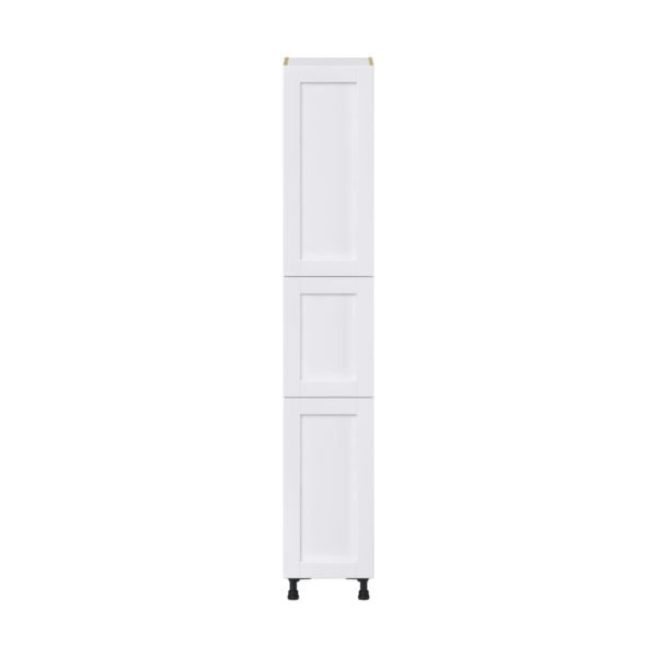 Dahlia Bright White  Shaker Assembled Pantry  Cabinet with 5 Shelves (15 in. W x 89.5 in. H x 24 in. D)