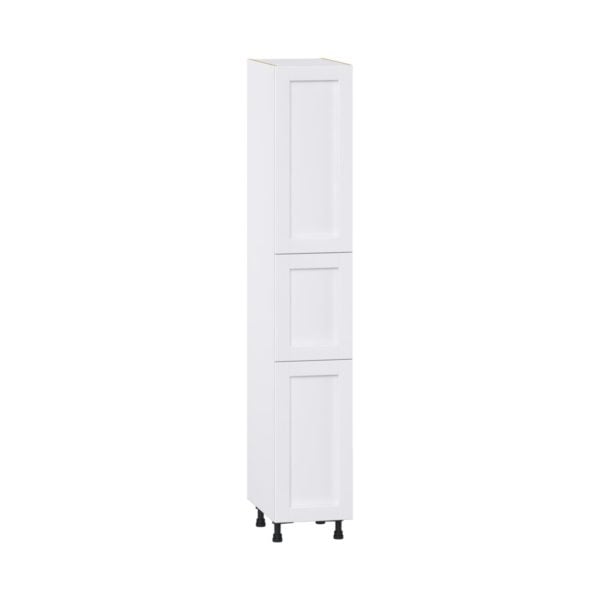 Dahlia Bright White  Shaker Assembled Pantry  Cabinet with 5 Shelves (15 in. W x 89.5 in. H x 24 in. D)