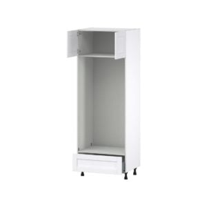 Dahlia Bright White  Shaker Assembled Pantry Double Oven  Cabinet with a Drawer (30 in. W x 84.5 in. H x 24 in. D)