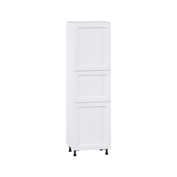 Dahlia Bright White  Shaker Assembled Pantry  Cabinet with 4 Shelves (24 in. W x 84.5 in. H x 24 in. D)