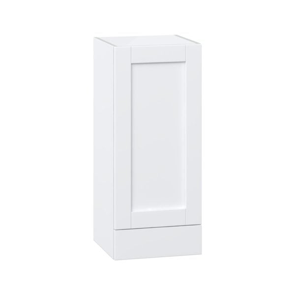 Dahlia Bright White  Shaker Assembled Wall  Cabinet with a Door and a 5 in. Drawer (15 in. W x 35 in. H x 14 in. D)