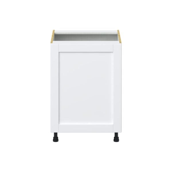 Dahlia Bright White  Shaker Assembled Base Cabinet with a Full High Door and 3 Inner Drawers (24 in. W x 34.5 in. H x 24 in. D)