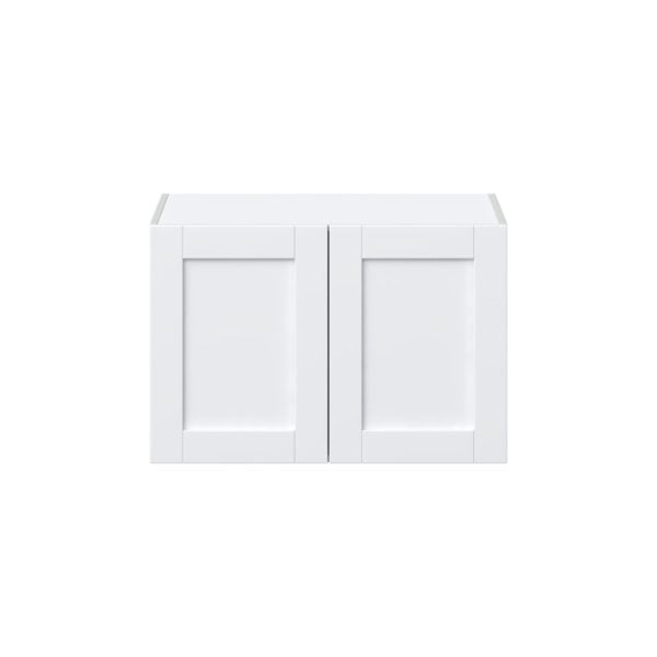 Dahlia Bright White  Shaker Assembled Deep Wall Bridge Cabinet (30 in. W x 20 in. H x 24 in. D)