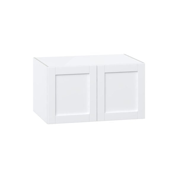 Dahlia Bright White  Shaker Assembled Deep Wall Bridge  Cabinet (36 in. W X 20 in. H X 24 in. D)