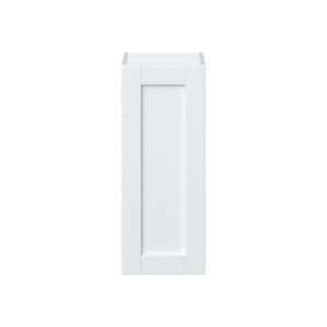 Dahlia Bright White  Shaker Assembled Wall  Cabinet With Full High Door (12 in. W x 30 in. H x 14 in. D)