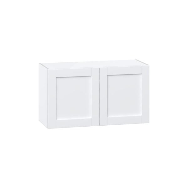 Dahlia Bright White  Shaker Assembled  Wall Bridge  Cabinet (36 in. W X 20 in. H X 14 in. D)