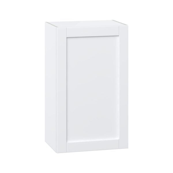 Dahlia Bright White  Shaker Assembled Wall  Cabinet with Full High Door (21 in. W x 35 in. H x 14 in. D)