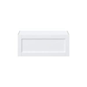 Dahlia Bright White  Shaker Assembled Deep Wall Bridge  Cabinet with Lift Up Door (36 in. W x 15 in. H x 24 in. D)