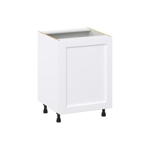 Dahlia Bright White  Shaker Assembled Sink Base Cabinet with 2 Full High Doors (24 in. W X 34.5 in. H X 24 in. D)