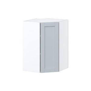 Sea Holly Light Gray  Shaker Assembled Wall Diagonal Corner Cabinet with a Door (24 in. W x 35 in. H x 24 in. D)