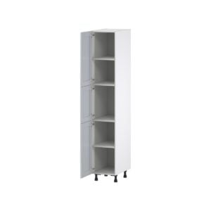 Sea Holly Light Gray  Shaker Assembled Pantry  Cabinet with 4 Shelves (15 in. W x 84.5 in. H x 24 in. D)