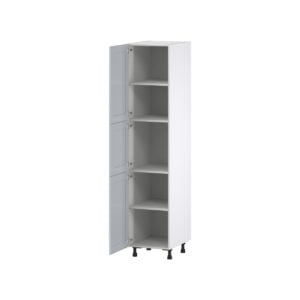 Sea Holly Light Gray  Shaker Assembled Pantry  Cabinet with 4 Shelves (18 in. W x 84.5 in. H x 24 in. D)