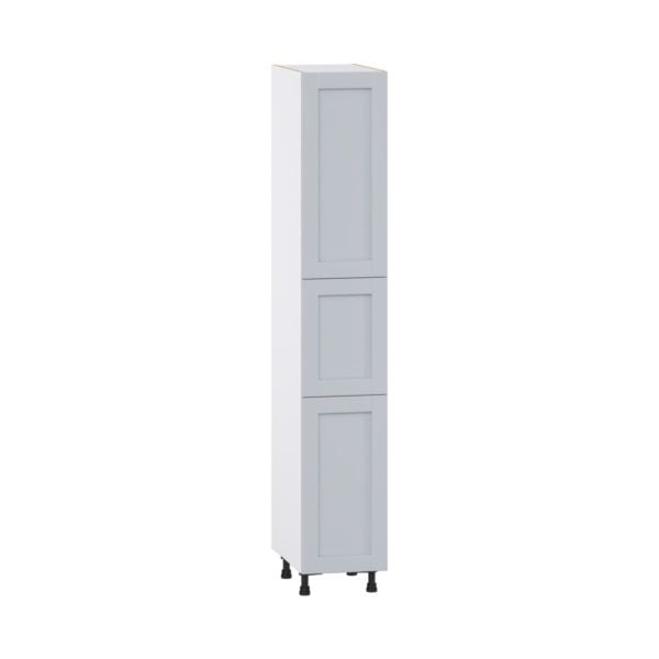 Sea Holly Light Gray  Shaker Assembled Pantry  Cabinet with 5 Shelves (15 in. W x 89.5 in. H x 24 in. D)