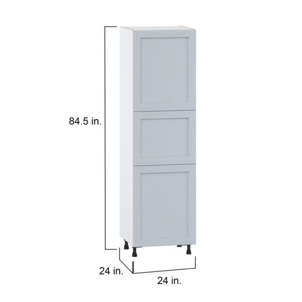 Sea Holly Light Gray  Shaker Assembled Pantry  Cabinet with 4 Shelves (24 in. W x 84.5 in. H x 24 in. D)