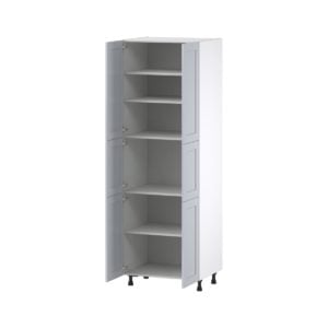 Sea Holly Light Gray  Shaker Assembled Pantry  Cabinet with 5 Shelves (30 in. W x 89.5 in. H x 24 in. D)