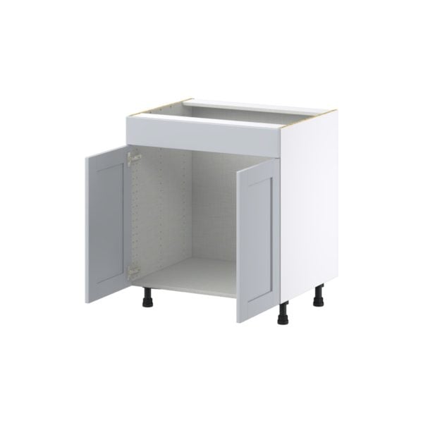 Sea Holly Light Gray  Shaker Assembled Sink Base Cabinet with 2 Doors and 1 False Front (30 in. W x 34.5 in. H x 24 in. D)