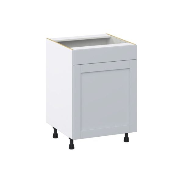 Sea Holly Light Gray   Shaker Assembled Sink Base Cabinet with 1 Door and 1 False Front (24 in. W x 34.5 in. H x 24 in. D)