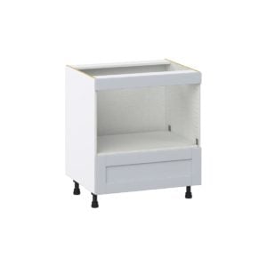 Sea Holly Light Gray  Shaker Assembled BuiltIn Microwave Base Cabinet (30 in. W x 34.5 in. H x 24 in. D)