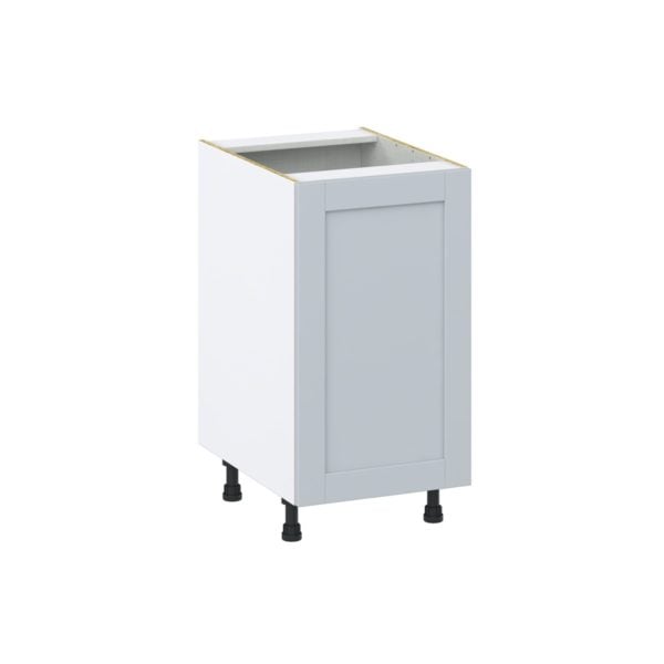 Sea Holly Light Gray  Shaker Assembled Base Cabinet with a Full High Door (18 in. W x 34.5 in. H x 24 in. D)