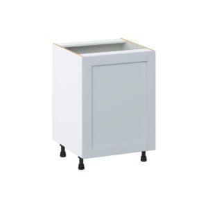 Sea Holly Light Gray  Shaker Assembled Base Cabinet with a Full High Door (24 in. W x 34.5 in. H x 24 in. D)