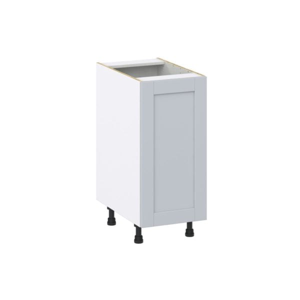 Sea Holly Light Gray  Shaker Assembled Base Cabinet with a Full High Door and 3 Inner Drawers (15 in. W x 34.5 in. H x 24 in. D)