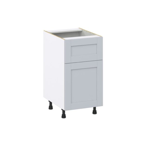 Sea Holly Light Gray  Shaker Assembled Base Cabinet with 1 Door and 10 in. Drawer (18 in. W x 34.5 in. H x 24 in. D)