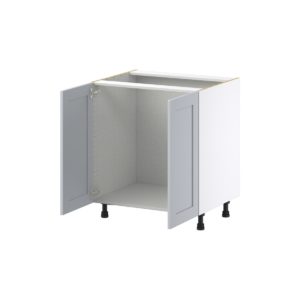 Sea Holly Light Gray  Shaker Assembled Sink Base Cabinet with 2 Full High Doors (30 in. W x 34.5 in. H x 24 in.D)