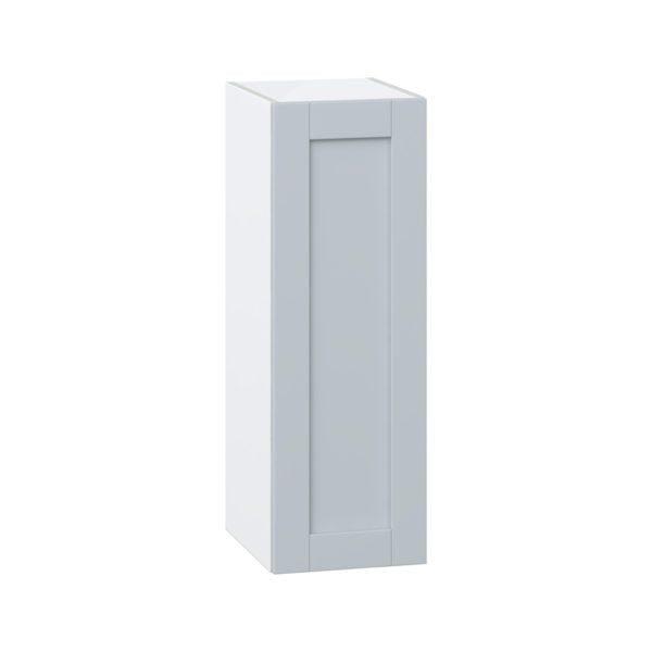 Sea Holly Light Gray  Shaker Assembled Wall  Cabinet with Full High Door (12 in. W x 35 in. H x 14 in. D)