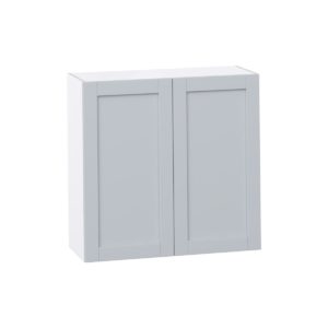 Sea Holly Light Gray  Shaker Assembled Wall  Cabinet with 2 Full High Doors (36 in. W x 35 in. H x 14 in. D)