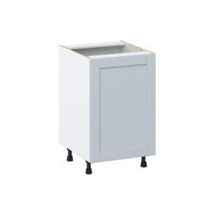 Sea Holly Light Gray  Shaker Assembled Base Cabinet with a Full High Door (21 in. W x 34.5 in. H x 24 in. D)