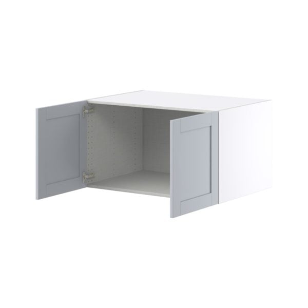 Sea Holly Light Gray  Shaker Assembled Deep Wall Bridge  Cabinet (36 in. W X 20 in. H X 24 in. D)