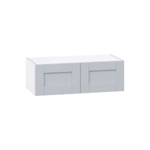 Sea Holly Light Gray  Shaker Assembled Wall Bridge  Cabinet (30 in. W x 10 in. H x 14 in. D)