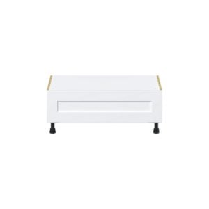 Jasmine Painted Warm White  Shaker Assembled Base Window Seat  Cabinet (36 in. W x 14.5 in. H x 24 in. D)